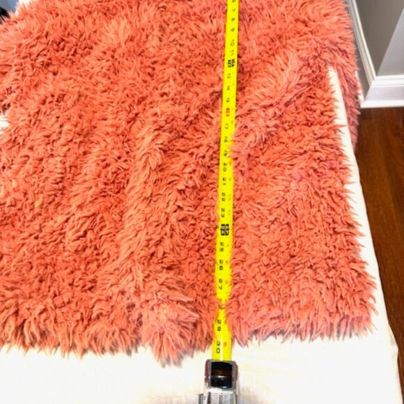 Dark Pink Faux Fur Women's Coat - Picture 5 of 5